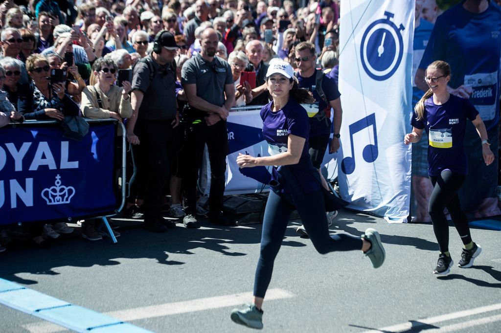 Crown Princess Mary crosses the finishing line