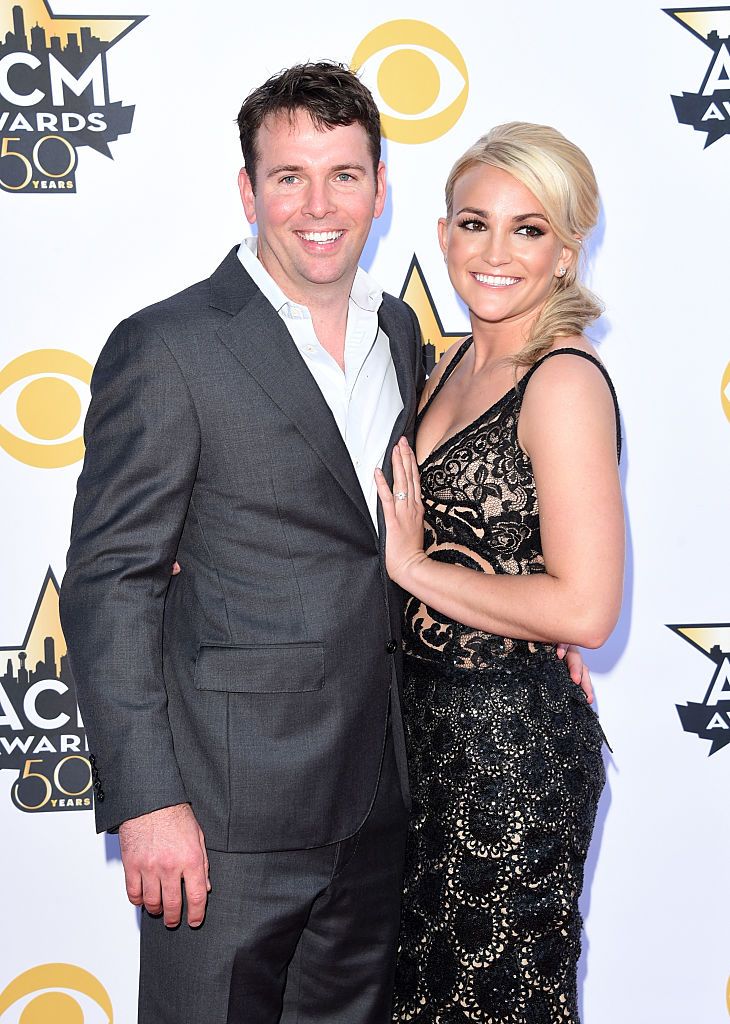 Jamie Lynn Spears with her husband Jamie Watson at the Acadamy of Country Music Awards in 2015