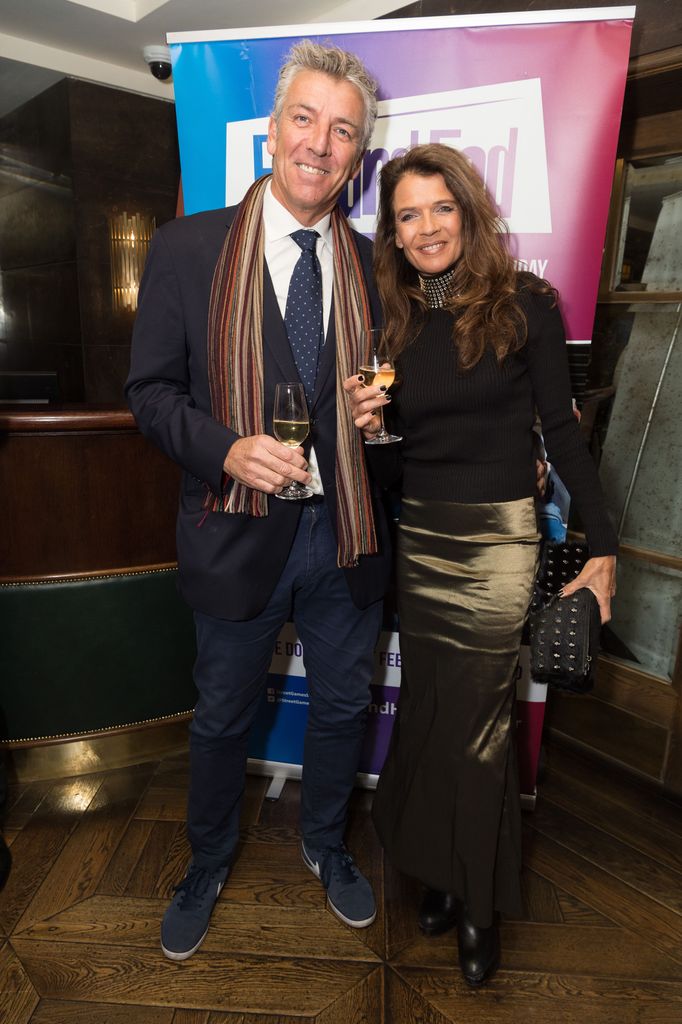 Annabel Croft with her husband in 2018