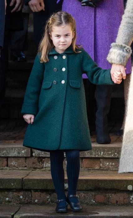 princess charlotte wearing green coat