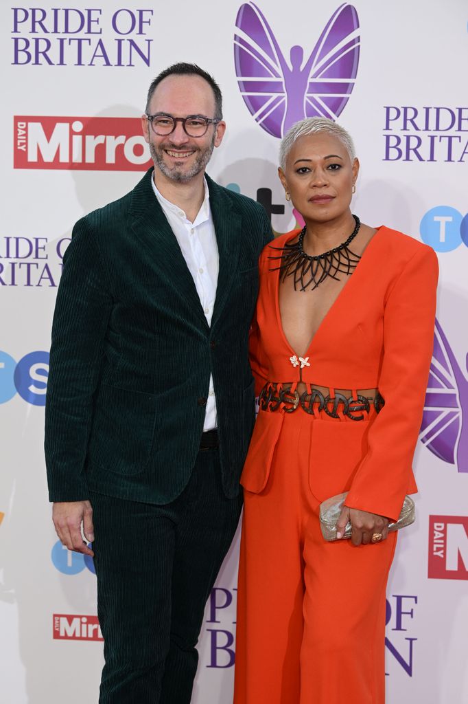 Monica Galetti and husband arrive for the Pride of Britain Awards at the Grosvenor House Hotel, London