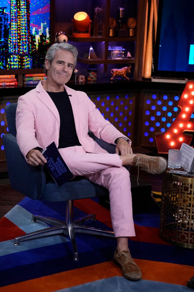Andy Cohen in pink suit