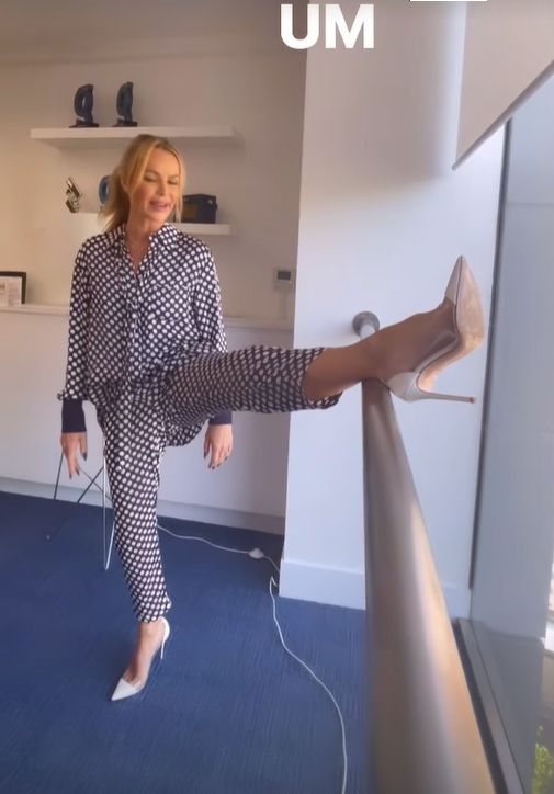 Amanda Holden showcases insane flexibility in most placing look but
