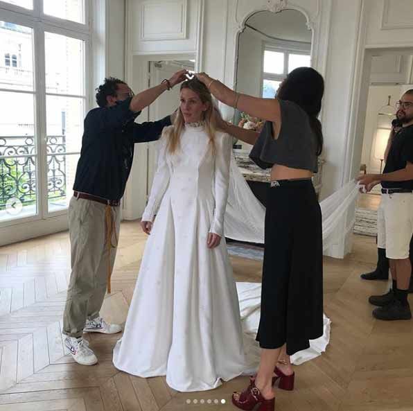 Ellie Goulding wedding dress fitting