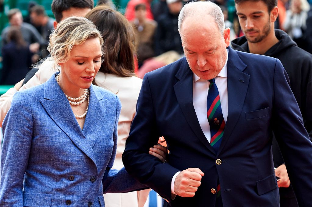 Princess Charlene and rarely seen sister in law Princess Caroline
