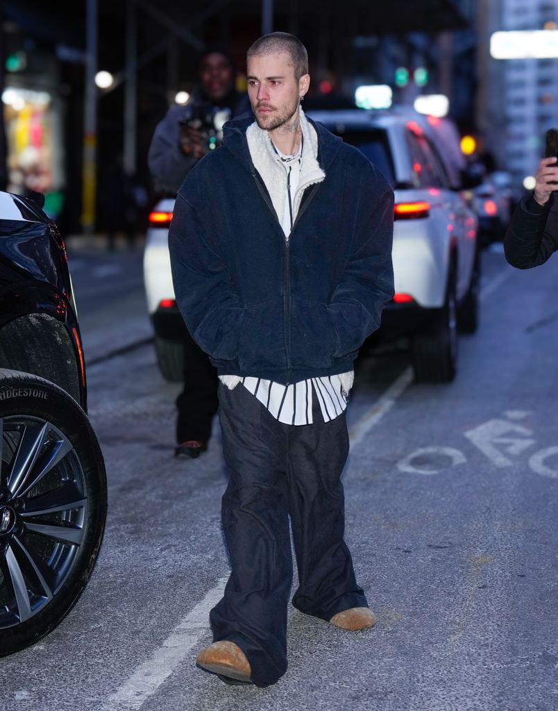 Justin Bieber is seen on January 30, 2025 in New York City