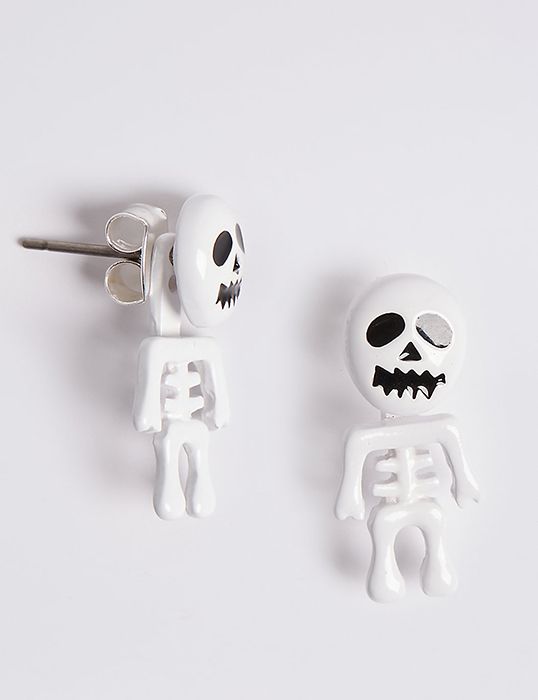 halloween skeleton earrings m and s