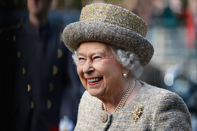 the queen laughing