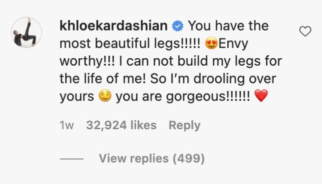 khloe kardashian comment