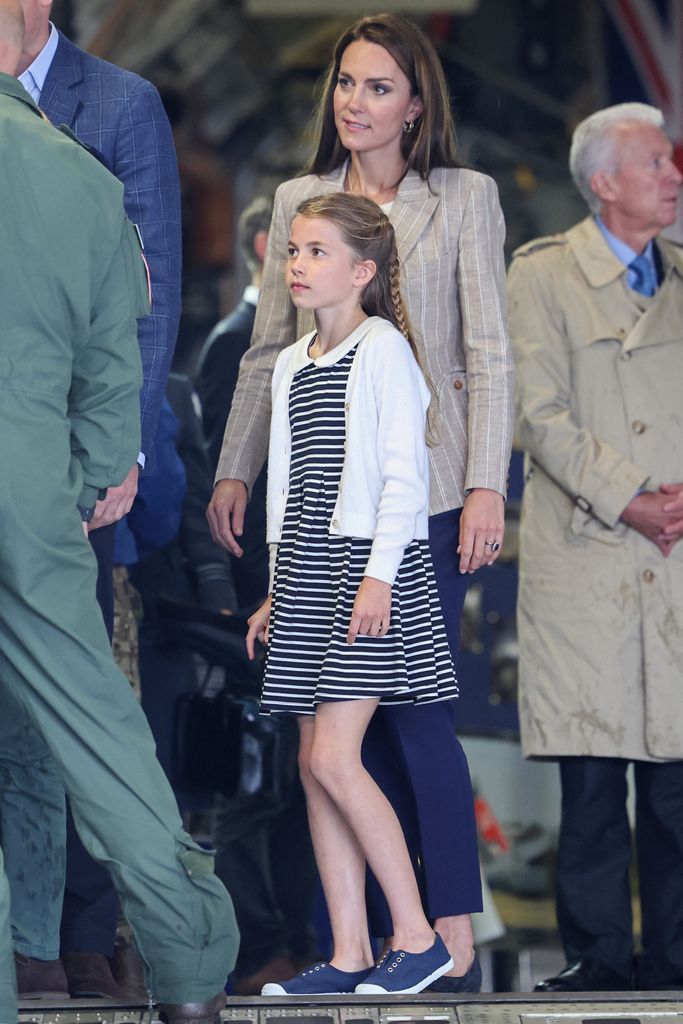 Princess Charlotte looks so stylish in striped dress and trainers ...