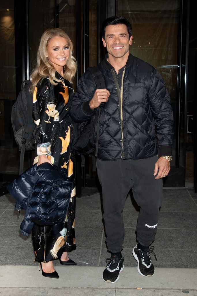 Kelly Ripa and Mark Consuelos are seen out and about on March 4, 2024 in New York, New York. (Photo by MEGA/GC Images)