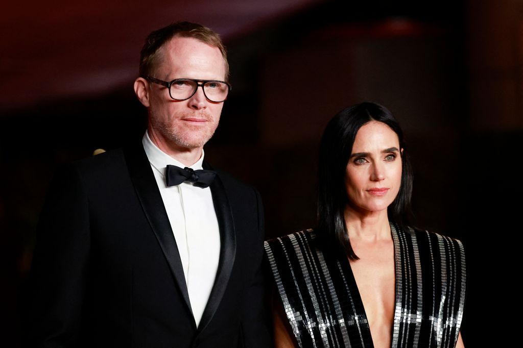 US actress Jennifer Connelly (R) and husband British actor Paul Bettany attend the 3rd Annual Academy Museum Gala at the Academy Museum of Motion Pictures in Los Angeles, December 3, 2022. (Photo by Michael Tran / AFP) (Photo by MICHAEL TRAN/AFP via Getty Images)