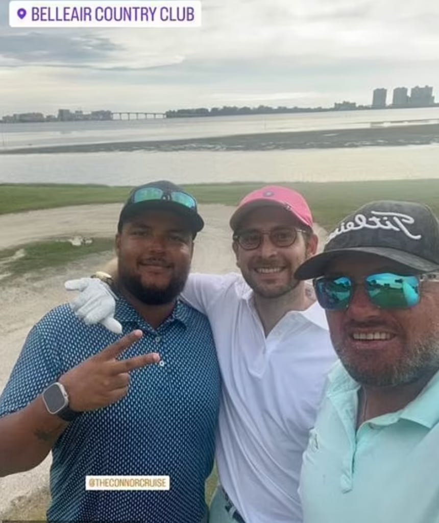 Connor Cruise shares rare pic of himself on the golf course with friends