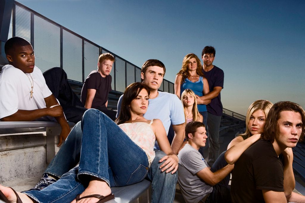 Gaius Charles as Brian "Smash" Williams, Jesse Plemons as Landry Clarke, Minka Kelly as Lyla Garrity, Scott Porter as Jason Street, Aimee Teegarden as Julie Taylor, Connie Britton as Tami Taylor, Kyle Chandler as Eric Taylor, Zach Gilford as Matt Saracen, Adrianne Palicki as Tyra Collette, Taylor Kitsch as Tim Riggins on Friday Night Lights