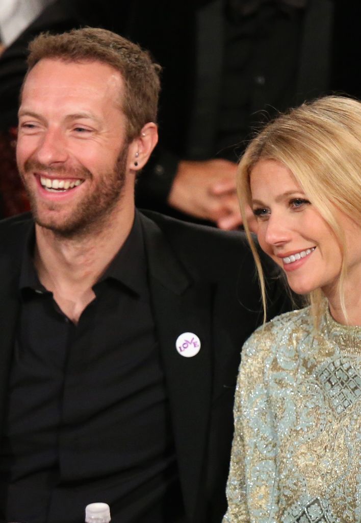 Singer Chris Martin and actress Gwyneth Paltrow at the 2014 Golden Globe Awards