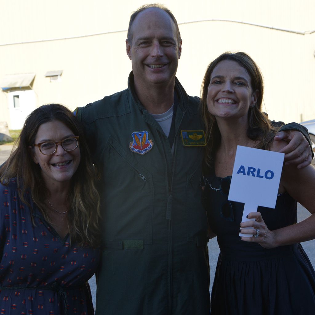 Savannah Guthrie posing with Camron and Annie