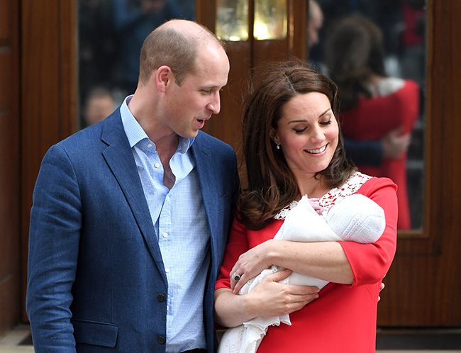 kate middleton and prince william with prince louis