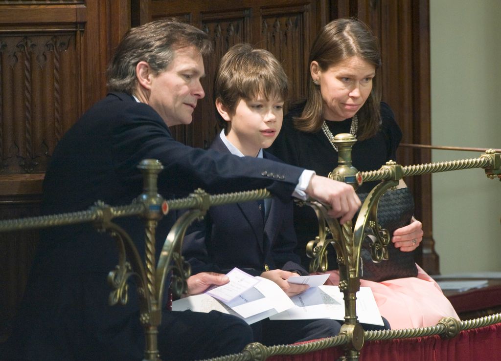 A young Arthur Chatto with his parents, David Chatto and Lady Sarah Chatto