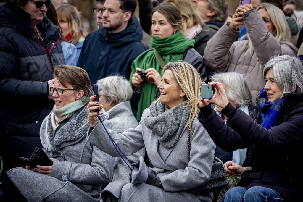 Queen Maxima of Netherlands attends the completion of Princess Amalia's General Military Training (AMO) at the Ministry of Defence in Ermelo on January 23, 2026