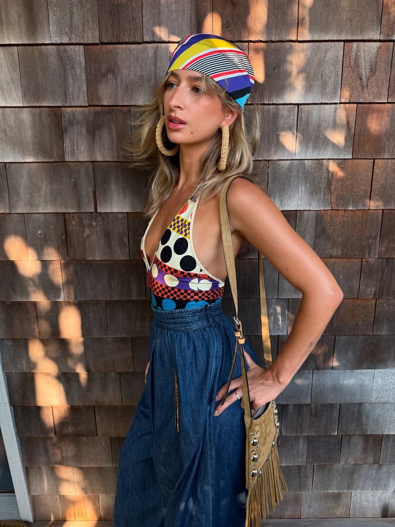 Izzi in polka dot outfit