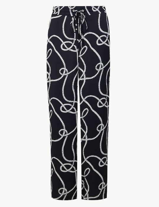 rope print trousers