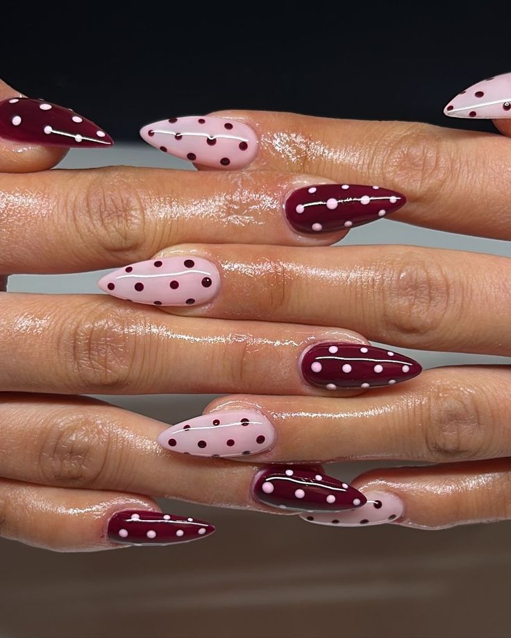 polka dot nails 