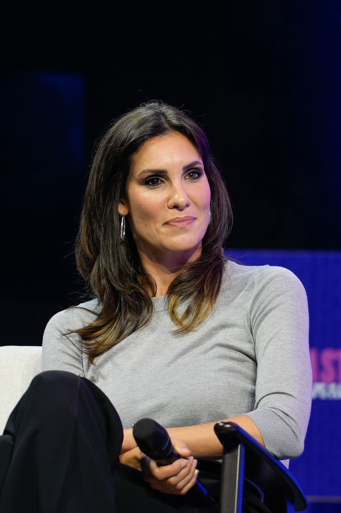 Daniela Ruah s'adresse au public lors de la deuxième journée du Tribeca Festival Lisboa 2025 à Lisbonne. (Photo de Bruno de Carvalho/SOPA Images/LightRocket via Getty Images)