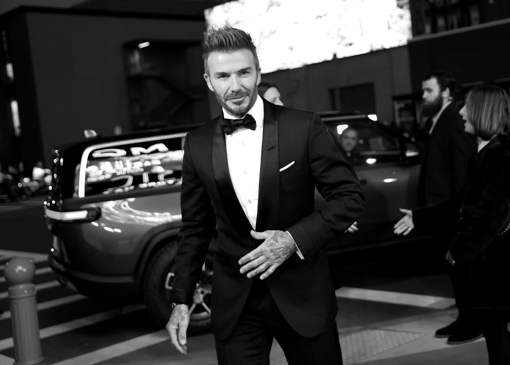 David Beckham attending the awards ceremony