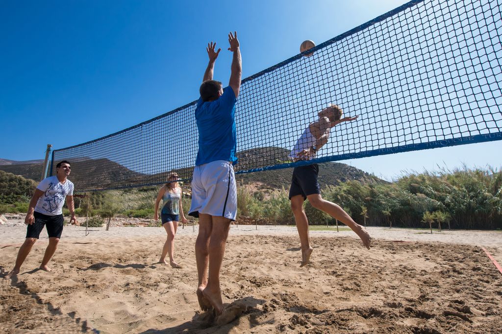 Beach Volley game at Fodele Beach in Crete