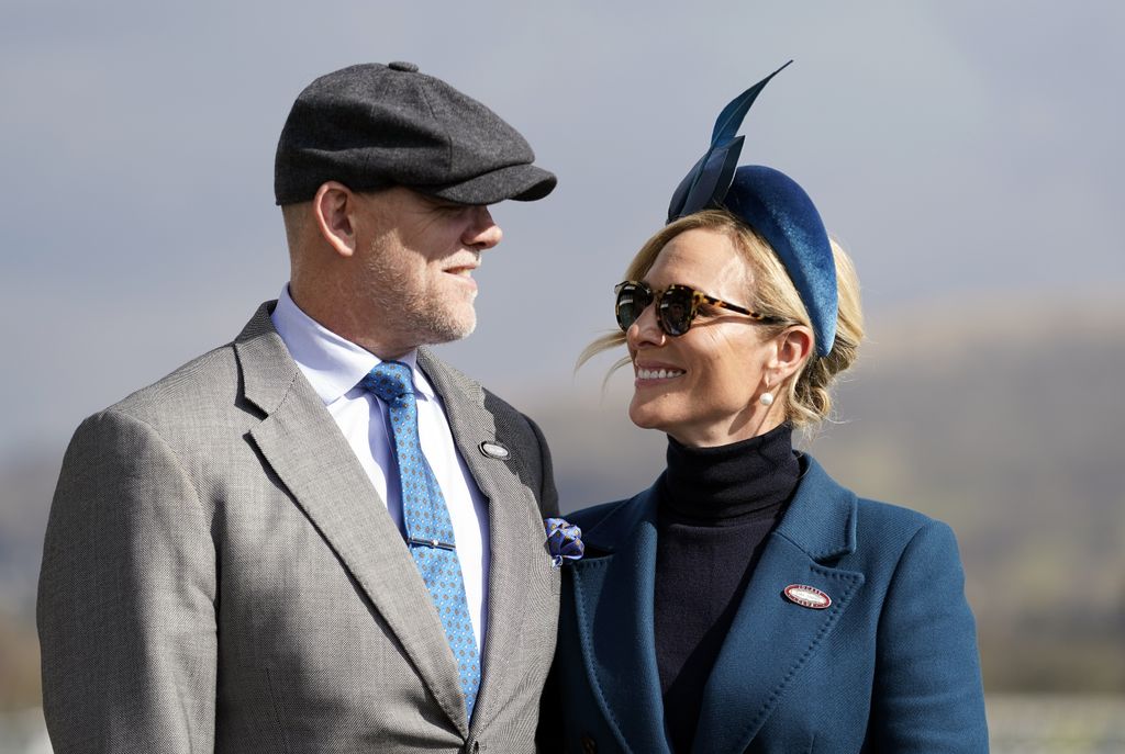 Zara Tindall and Mike Tindall on day four of the 2025 Cheltenham Festival