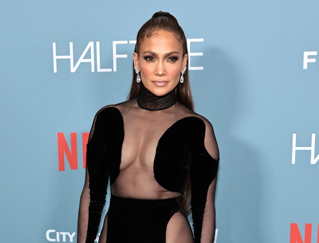 Jennifer Lopez sheer outfit Tribeca