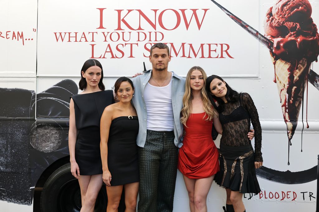Sarah Pidgeon, Chase Sui Wonders, Tyriq Withers, Madelyn Cline and Gabbriette celebrate the trailer's launch 