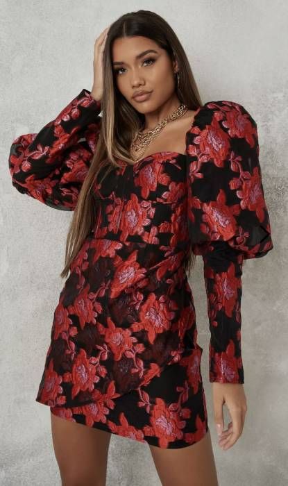 puff sleeved floral