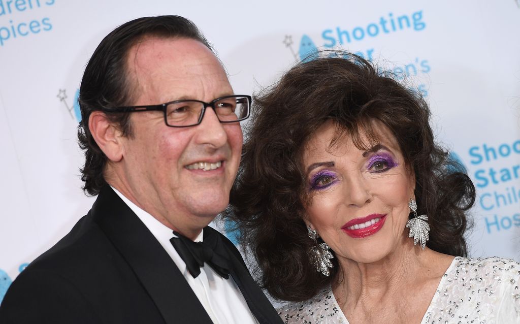 Percy Gibson and Dame Joan Collins attends the Shooting Star Ball in aid of Shooting Star Children's Hospices