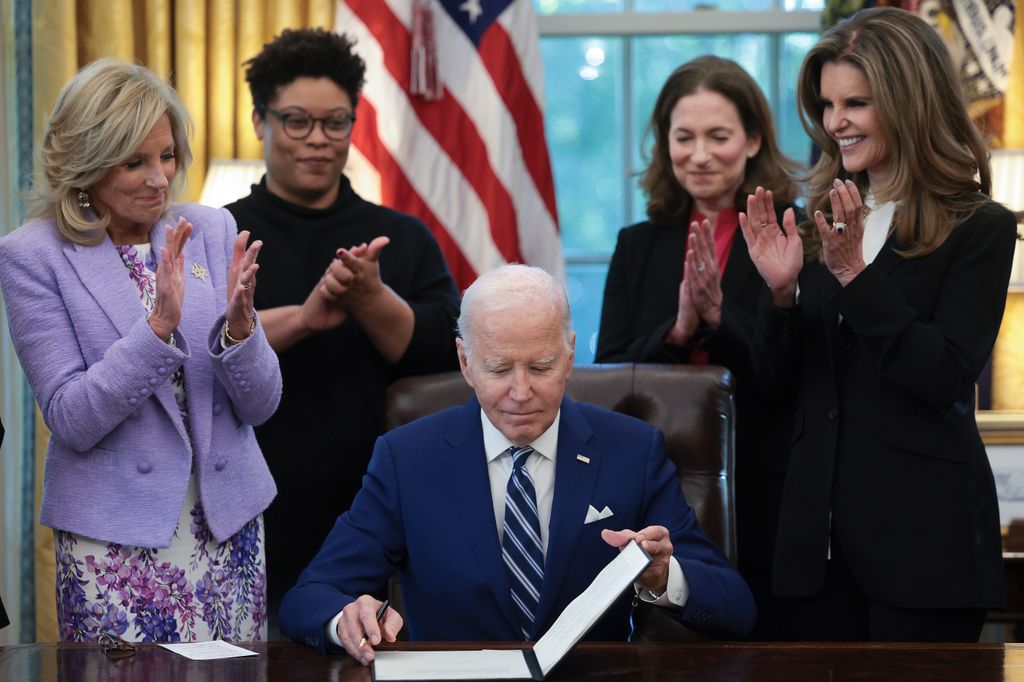 President Joe Biden signs a Presidential Memorandum to establish the first-ever White House Initiative on Women's Health Research 
