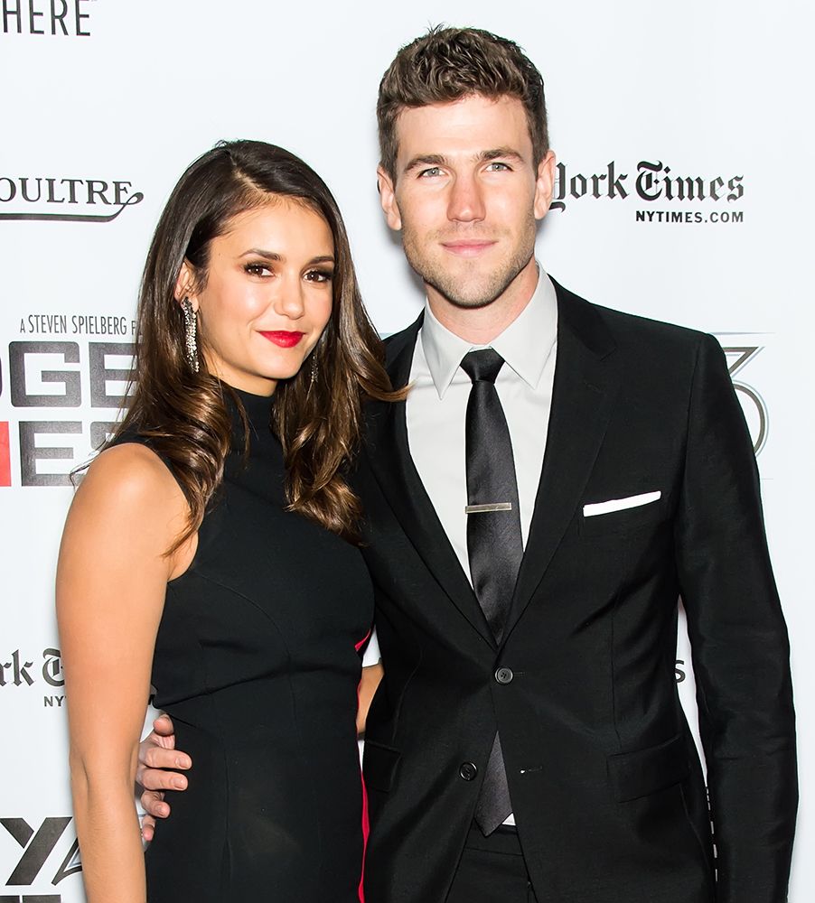 Austin Stowell and Nina Dobrev on the red carpet in 2015