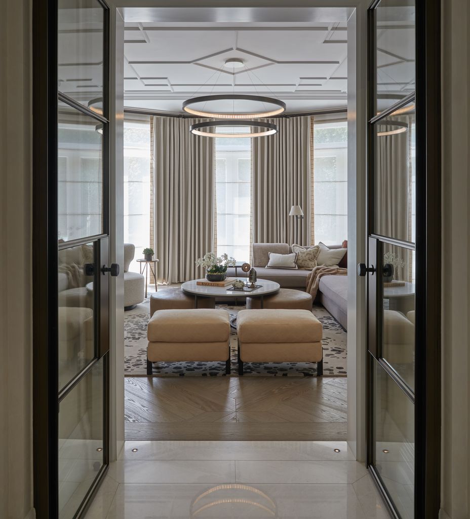 hotel looking living room with luxury furniture 