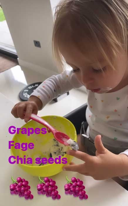 gemma atkinson daughter eating