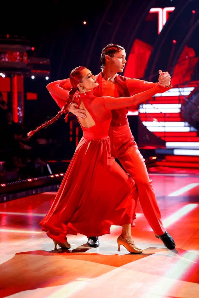 Dianne Buswell and Bobby Brazier dancing the Tango 
