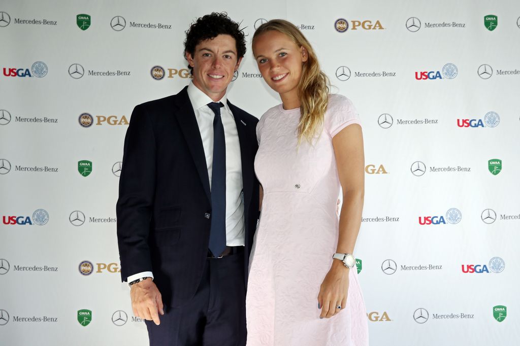 Rory and Caroline Wozniacki at event
