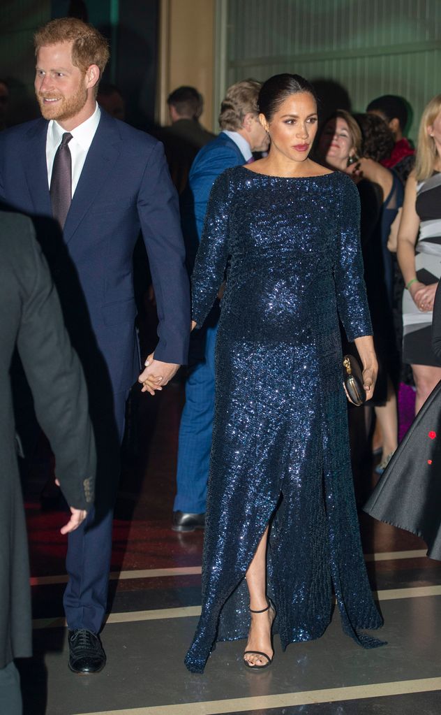 Meghan in sequins with harry