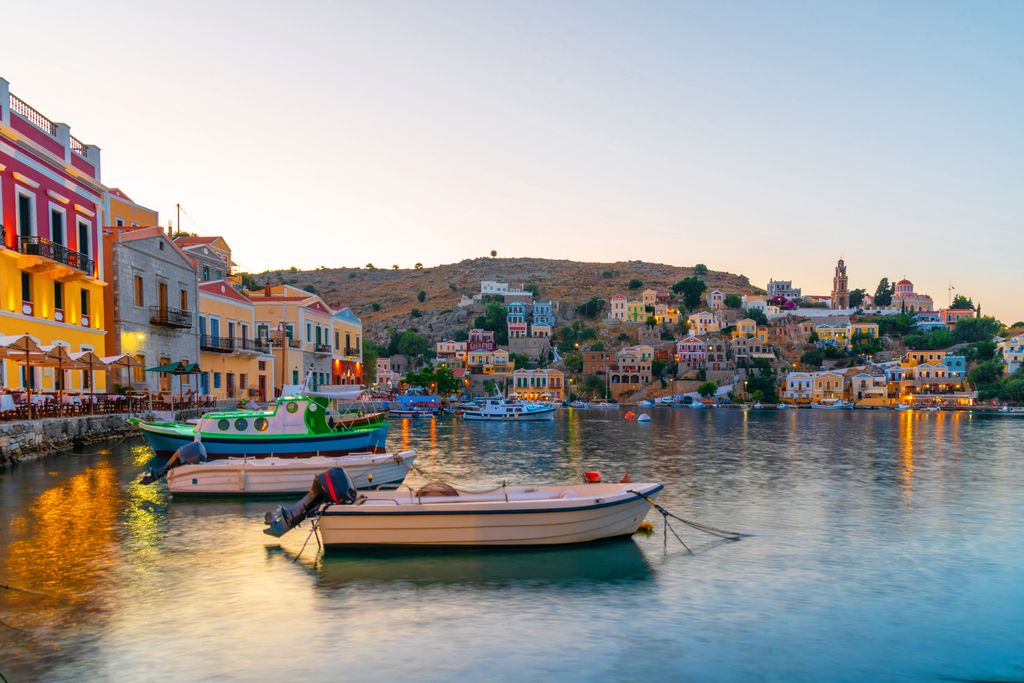 The island of Symi is located between Rhodos and Kos. It is a small island but has distinct architecture