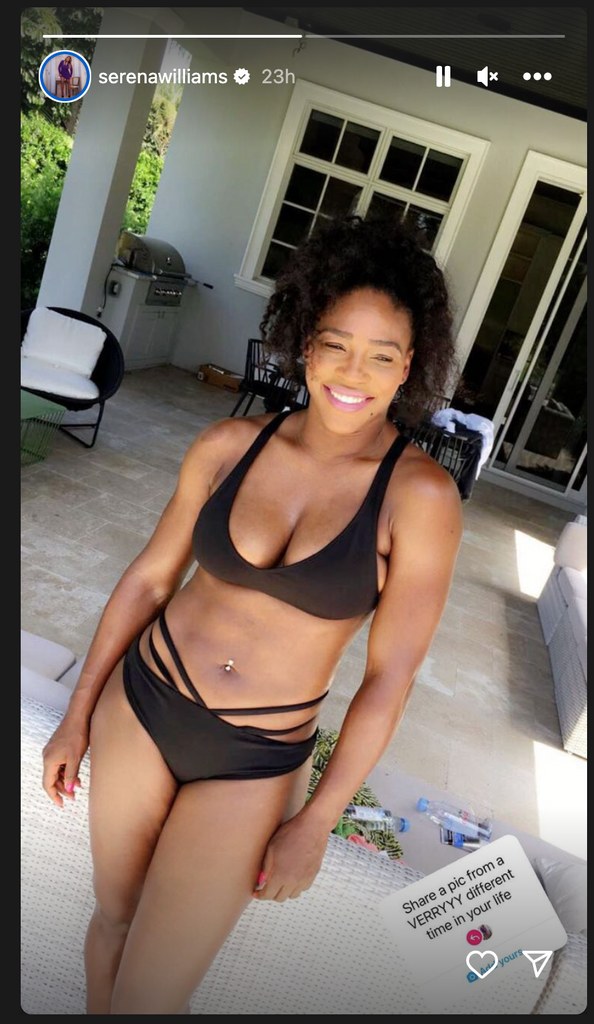 Serena Williams posted a bikini flashback pic