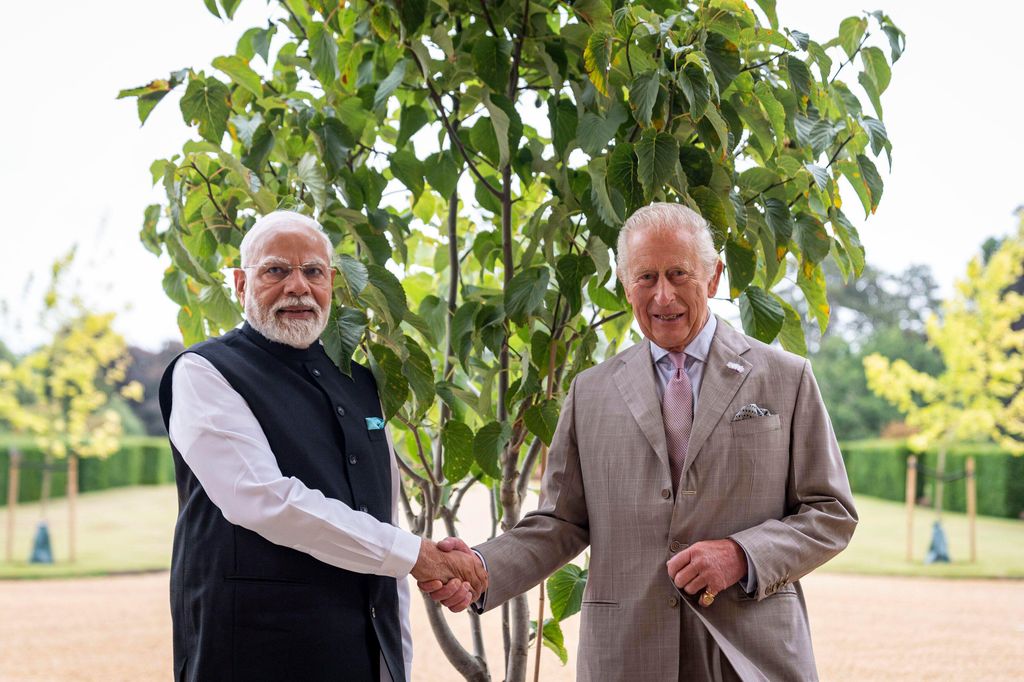 King Charles III meets the Prime Minister of India, Narendra Modi,