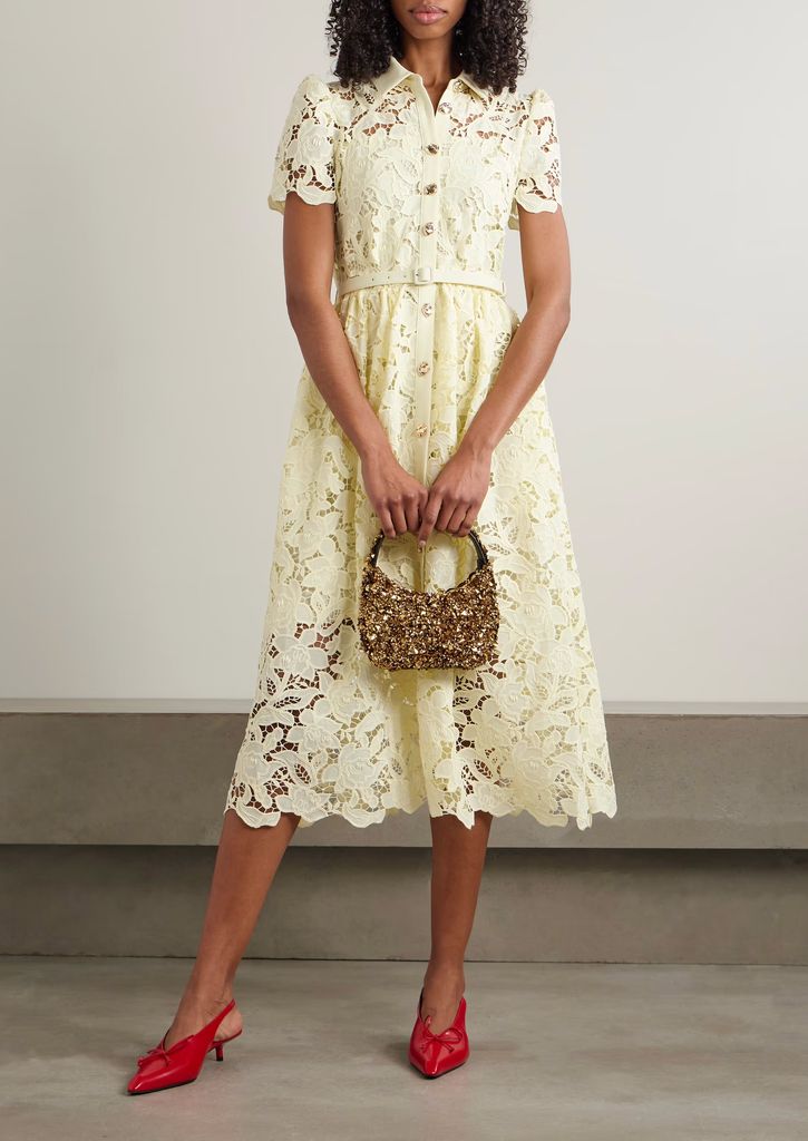 self-portrait butter yellow dress