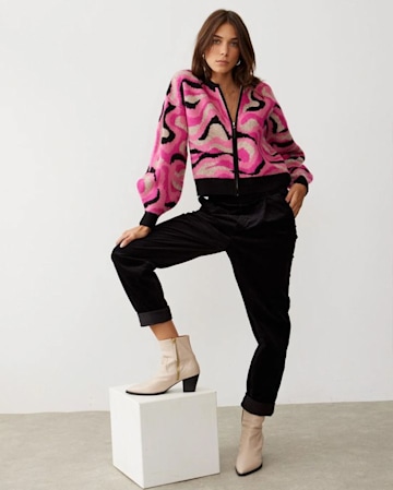 Marble Pink Bomber jacket at Oliver Bonas