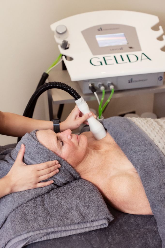 Judy Murry having Gelida's Sculptura Cryotherapy facial