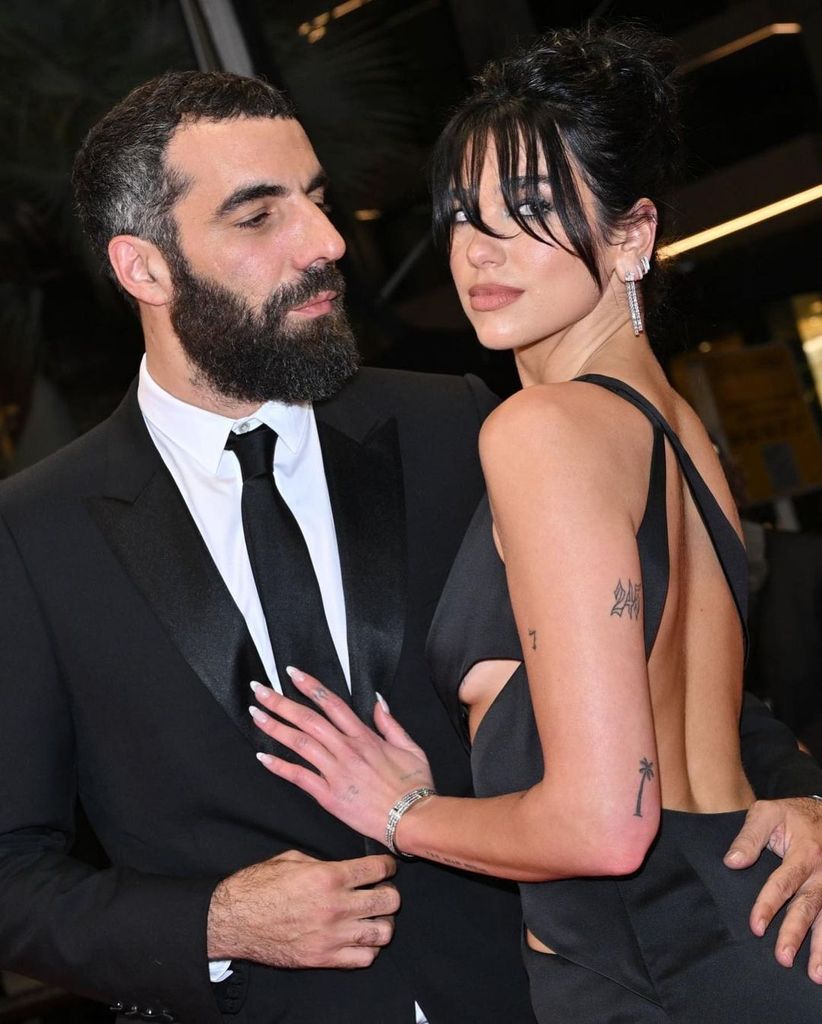 Dua Lipa with a fringe and her new beau, Romain Gravas at Cannes film festival