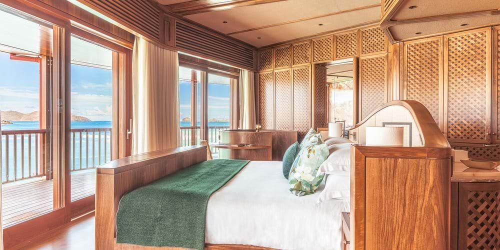 The Pippa Suite is crafted from ornate wood, giving the feel of a luxury yacht