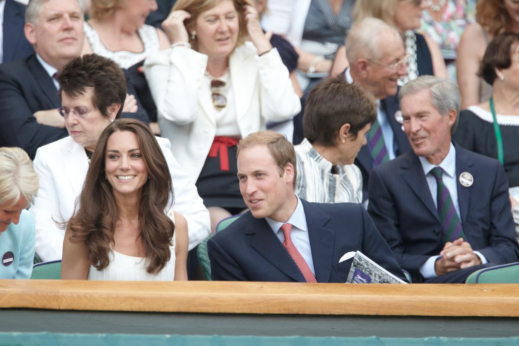 Kate Middleton sitting in royal box at Wimbledon
